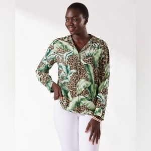 Tommy Bahamas Palm Valley Long-Sleeve Silk Shirt